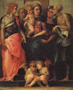 Rosso Fiorentino Madonna Enthroned with SS.John the Baptist,Anthony Abbot,Stephen,and Benedict Germany oil painting artist